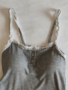 Original Design Casual Versatile Lace Home Top for Women All Seasons Strap Womens Vest with Chest Pad Pure Color Slim Fit