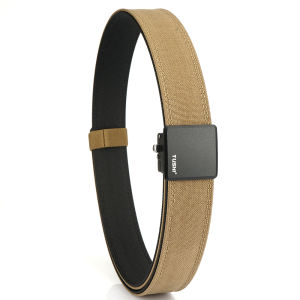 Tushi | TUSHI Hard Tactical Outdoor Belt for Men Matte Metal Automatic Buckle Casual Belt for IPSC EDC Tight Nylon Rigid Waistband Strap