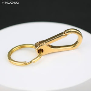 Móc Chìa Khóa Bằng Đồng Nguyên Chất Thủ Công Đồ Treo Thắt Lưng Chìa Khóa Ô Tô Bằng Đồng Thau Sáng Tạo Cá Tính Cho Nam Phong Cách Cổ Điển Đơn Giản Đa Chức Năng