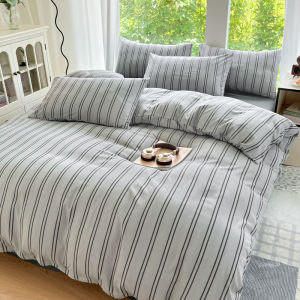 Dansunreve ปลอกผ้านวม 3ฟุต/3.5 ฟุต/5 ฟุต/6 ฟุต ปลอกผ้านวมลายทาง ปลอกผ้านวมเดี่ยว อินสสไตล์อิเกีย อ่อน นุ่ม