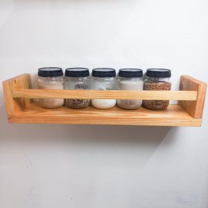 Rak Dinding Bumbu Dapur Ambalan Dinding Kayu Aesthetic