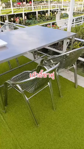 hangroo M19 M21 เก้าอี้สองขอบ เก้าอี้สแตนเลส เก้าอี้กลางแจ้ง เก้าอี้รับแขก เก้าอี้โต๊ะอาหาร เก้าอี้สแตนเลสอย่างดี
