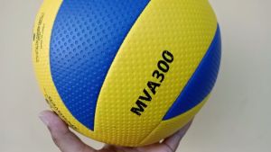 Bola Voli Training Ball Mikasa MVA300 Bintik Jahit Mesin Empuk Bahan Premium Bonus Net Voly