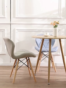 SimHome Dining Chair Nordic Chair with Cushion Restaurant Chair Coffee Living Room Chair Leather Makeup Chair