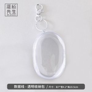 Portable Transparent Data Cable Storage Bag Travel Outdoors Handy Mr Grocery JOJOS L. PD. Handmade Sewing Light Waterproof