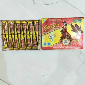 HENNA GOLECHA MAROON BROWN CHERRY RED MIRCHI MERAH HENNA TANGAN NAIL ART