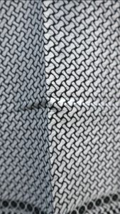 Sorban Kashmiri ARIFAT Jaycott Persegi Tenun Motif Hitam Putih