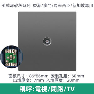 ปลั๊กและสวิตช์ 3 หลักแบบยูเอสบี 13A ดีไซน์อังกฤษ สีเทา สำหรับใช้ในห้องนอน ห้องน้ำ ห้องทำงาน สำนักงาน สวน อุปกรณ์ไฟฟ้า