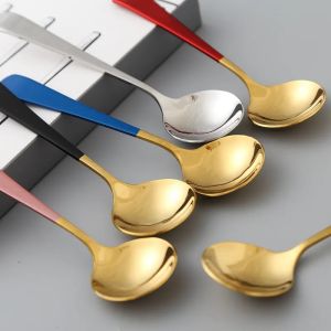 ชุดช้อนสแตนเลส 304 ชุด 6 ชิ้น ช้อนสีสันสดใส กล่องสุดหรู ชุดช้อนสำหรับใช้ในธุรกิจ ช้อนสำหรับใช้ในชีวิตประจำวัน