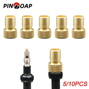 Bicycle French Valve Adapter Brass Bicycle Presta To Schrader Bike Valve Converter Adapter Pump Connector Accessories 5/10PCS