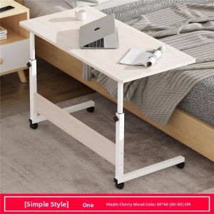Simple Small Table Bedside Desk Mobile Computer Desk for Dormitory Student Home Use Adjustable Height Lazy Person Desk