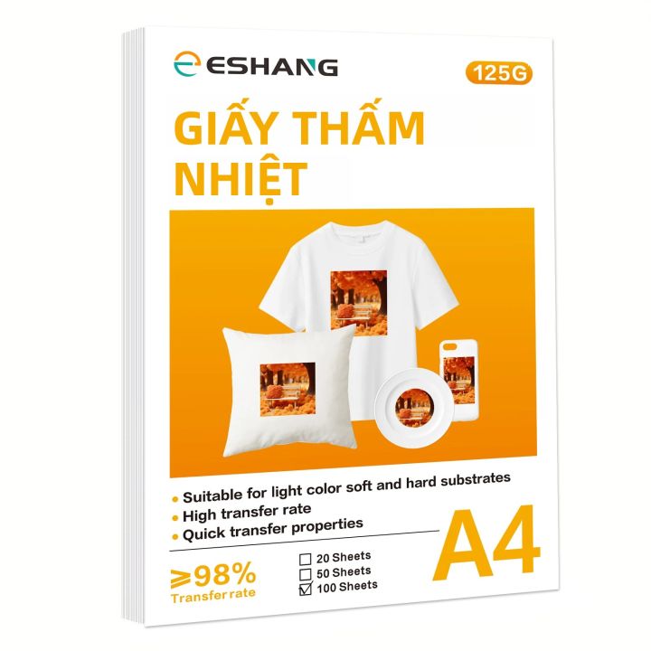 100 Tờ Giấy In Nhiệt A4 125g Giấy Chuyển Nhiệt Cho Máy In Phun Giấy In ...