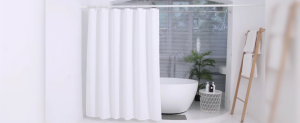 Shower Curtain Waffle Weave Heavy Duty Thick Fabric Shower Curtains for Bathroom Hotel Luxury Cloth Shower Curtain Set with 12 Plastic Hooks