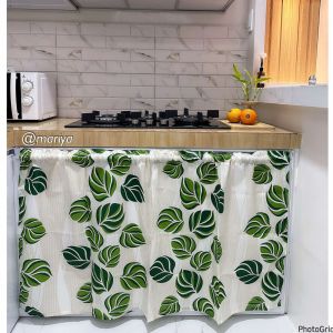 Printed Geeana Design Under Sink Curtain Kitchen Sink Curtain Standard Size 60x30 Inches