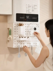 BEIQIVI | Water Heater Cover Kitchen Storage Rack Customizable Perforated Panel