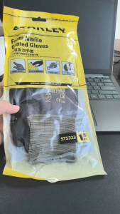 STANLEY STANLEY Nitrile Foam Gloves Anti-Slip Wear-Resistant Mechanical Repair Handling Oil-Resistant Touch Screen Gloves