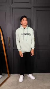 Sweater Hoodie LUCKY PROJECT HARD WORKER Jaket Suiter Sweeter Hudi Pria Wanita Dewasa Terbaru Bahan Fleece Katun Tebal Hijau mint Hitam Kream Size M L XL Bisa COD