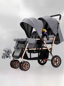 LIUNCY | Dual-Child Strolling Compatible Baby Stroller