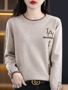 Clearance Sale Autumn Winter Casual round Neck Short Knitted Wool Sweater Loose Base Layer Shirt Trendy Womens Fashion