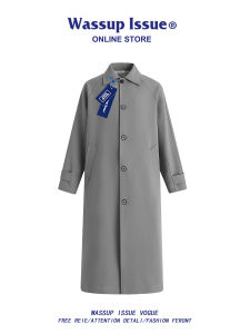 Korean British Style Long Knee-length Mens Coat