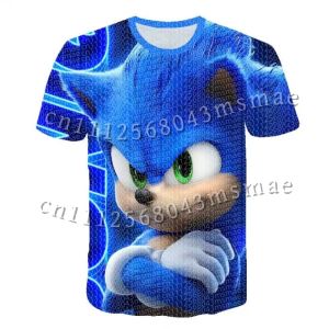 Hot Toys | New Fashion Cartoon Anime Sonic Summer Adult Children Round Neck T-shirt Casual Fashion Comfortable 3D Digital Printed Pattern