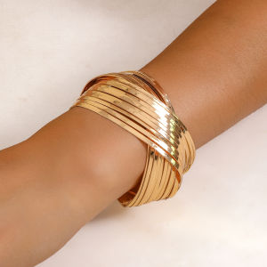 High Quality Goth Cross Wide Open Cuff Bangle for Women Statement Heavy Metal Arm Bracelet Pulseras Grunge Jewelry Steampunk Men