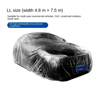 Auto Universal Car Coat Disposable Dust Cover Sunscreen Dustproof Waterproof Car Sunshade Car Transparent Full Car Cover
