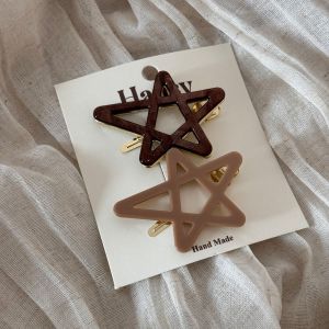 Acetate Patchwork Duckbill Clip Star Pattern Fashionable Sunglasses Hair Accessories Simple Elegance High-End Feeling Hair Decorations