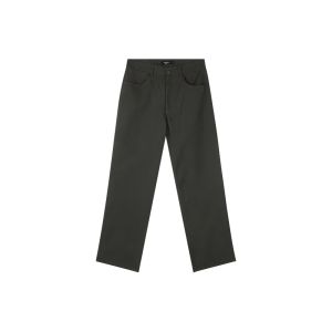 Twill Slight Stretch Slim Breathable Versatile Black Straight Trousers