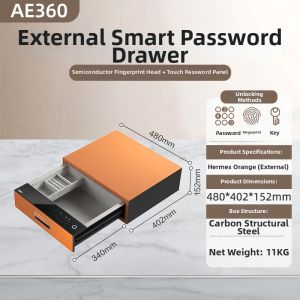 deli | Fingerprint & Password Protected Steel Safe