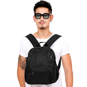 กระเป๋าเป้สะพายหลังไนลอนกันน้ํา น้ำหนักเบา ลำลอง กระเป๋าสะพายผู้ชายธุรกิจท่องเที่ยวขนาดกลางพร้อมกระเป๋าหลายช่องสําหรับแล็ปท็อปขนาด 13 นิ้ว