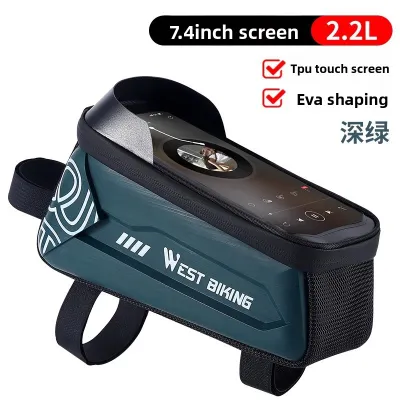 West Biking | Bike Bag Front Rack Bag Mountain Road Bike Handlebar Phone Bag Saddle Bag