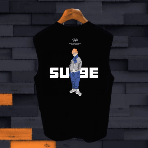 Áo Thun Không Tay in Hình Bướm Mùa Hè Thời Trang Thường Ngày Cho Nam Phong Cách Hàn Quốc Đa Năng Áo Thun Cổ Tròn Cotton