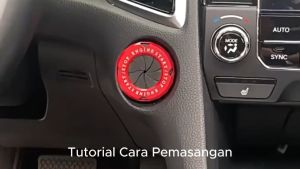 Cover Tombol Start Stop Ignition ABS Penutup Lubang Kunci Mesin Mobil Motor Universal
