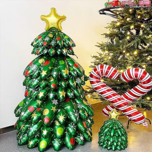 Large Inflatable Christmas Tree Helium Balloon for Christmas Eve Theme Party Supplies New Year Background Outdoor Decorations