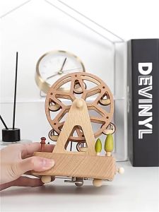 [HCM]Hộp Nhạc Gỗ Vòng Xoay Trên Cao Music Box Trang Trí Quà Tặng
