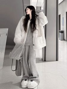 CHANGTONG | High Quality Korean Style Imitation Lamb Fleece Jacket Thick Warm