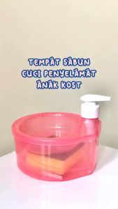 TEMPAT SABUN CAIR Cuci Piring Soap Pump Dispenser 2 in 1 Free Spons