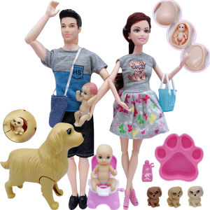 Fashionable 2025 Barbie Pregnant Doll with Big Belly Family of Five Role Play Toy Gift for Children under 14 Years Old