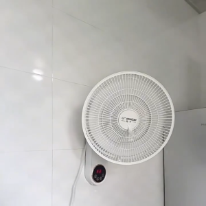 12 Inch Wall Fan Electric Fan Inverter With Remote Control Heavy Duty Standard Punching-free Wall Fan 3 Speeds Strong Wind Air Circulation Fan Cooling Fan