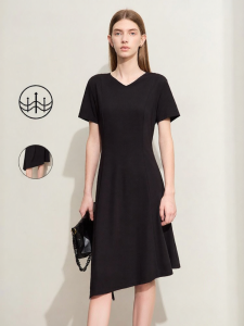 AMII | Đầm Voan Tencel Lyocell Cao Cấp Co Dãn Asymmetric Hem