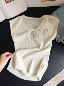 Áo len AMILUCK nữ làm bằng vải dệt kim ren tay dài màu trơn