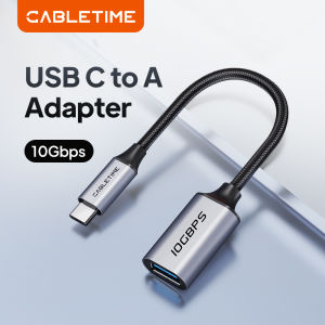 CABLETIME USB 3.2 Adapter OTG Type C to USB A 10Gbps Transfer Adapter For Macbook Xiaomi Huawei iPhone 15 16 OTG Connector