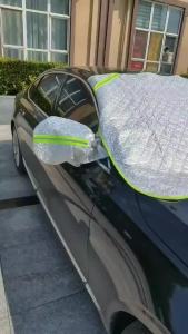 <1202> Car Sun Shield Half Car Cover Four Seasons Multi-Functional Waterproof Dustproof Magnetic Half Cover Front Windshield Glass Car Cover