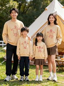Family Matching Hoodies for 3 or 4 People Fall Winter Fashionable High-End Outwear