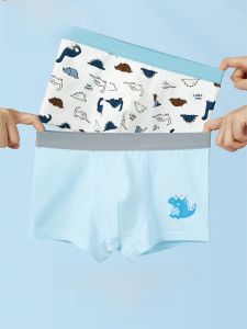miiow | Pure Cotton Childrens Underwear Boys Boxer Shorts 2024 New Style Primary School Students Teenagers Briefs Comfortable Fit