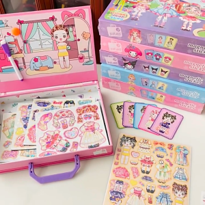 Magnetic Quiet Book Cartoon Style Kuromi Quiet Magnetic Stickers Childrens Handmade Diy Educational Toy Girl Tenang Toy