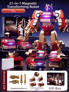 PALONG | Magnetic Combination Transforming Robot Toy 3-6 Years Old Birthday Gift