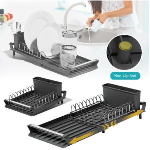 VOVA Extendable Dish Drying Rack: A Rustfree Solution for 8 Plates & Utensils