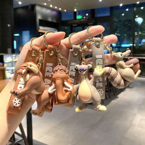 Anime Movie Ice Age Keychain Cartoon Cute Keyring Student Backpack Car Key Chain Snowflakes Christmas Gifts